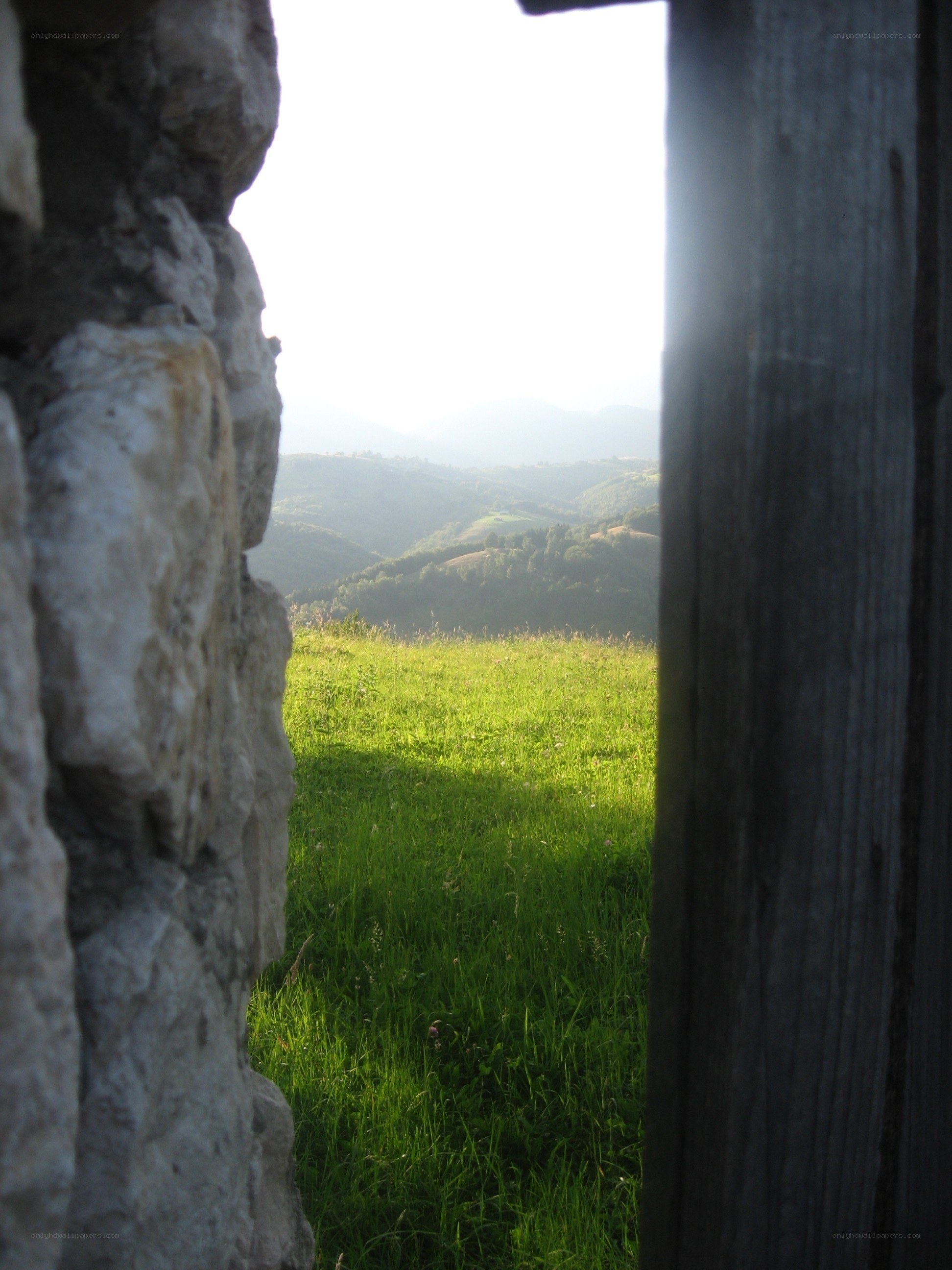 View from a stone window