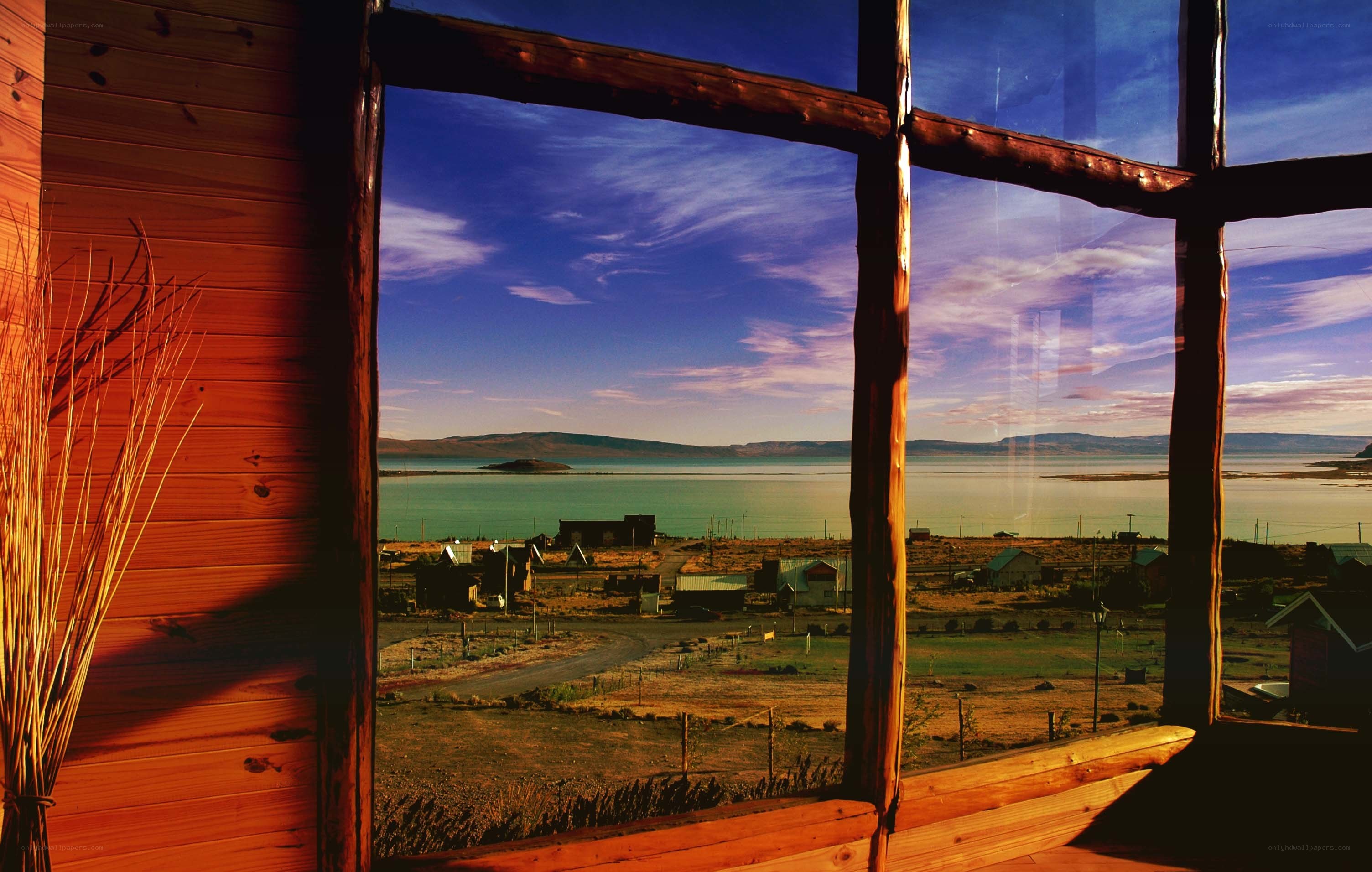 View from a wooden cabin