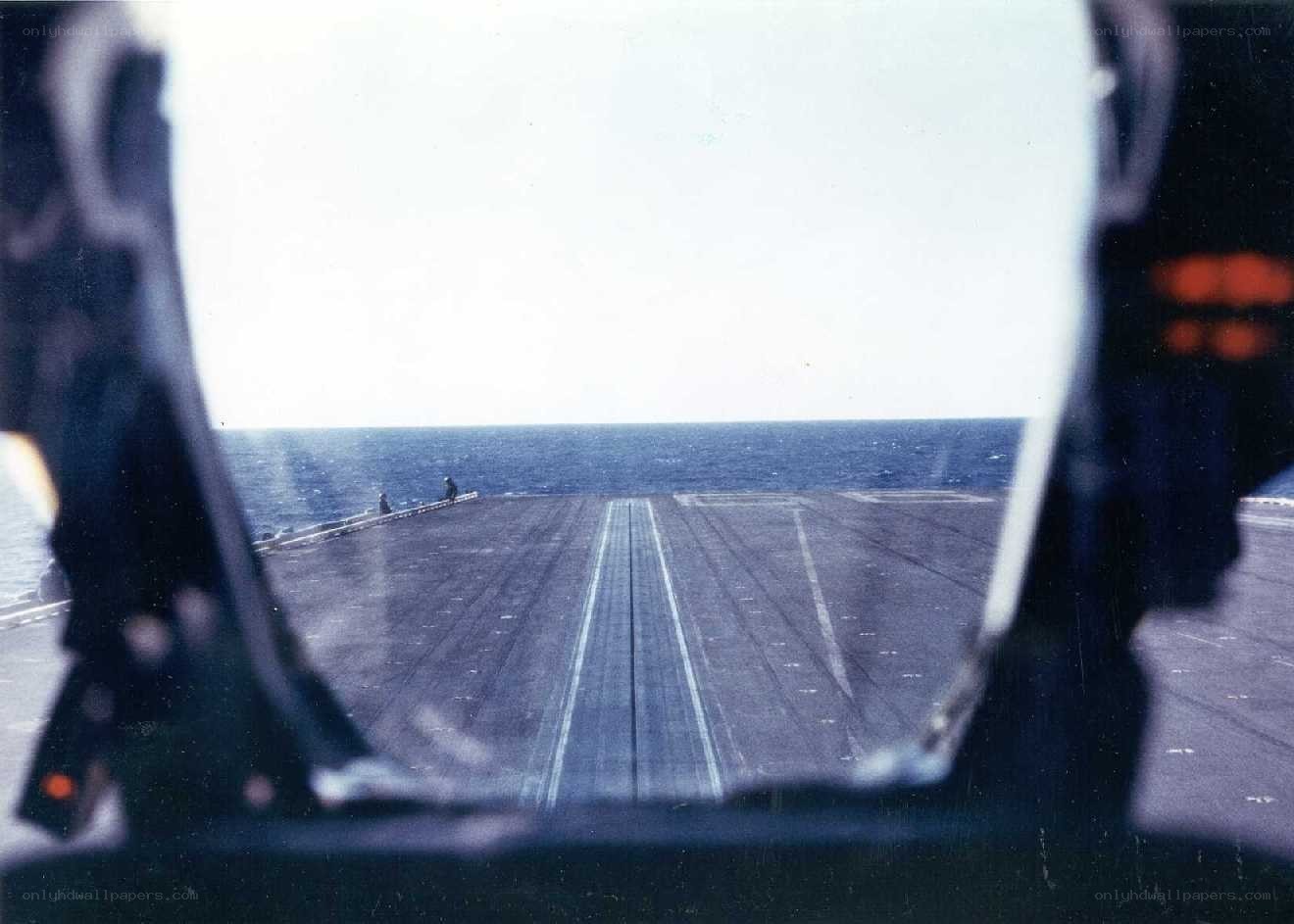 view from aircraft carrier deck