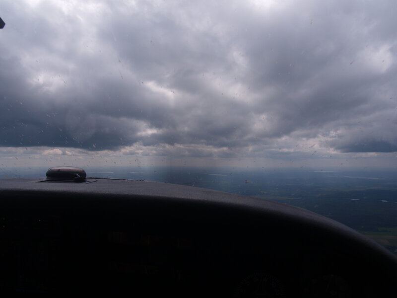 View from an airplane cockpit