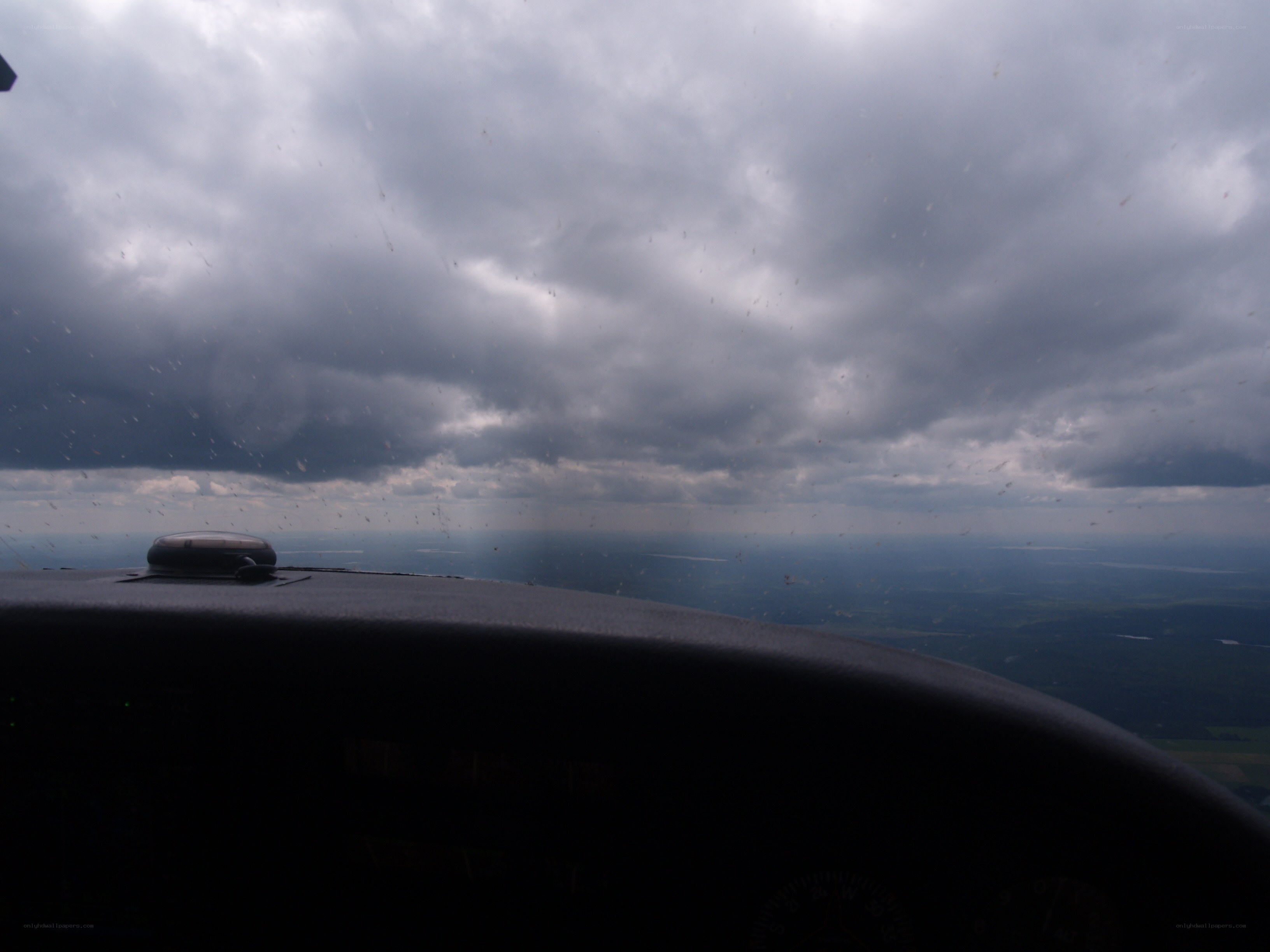 View from an airplane cockpit