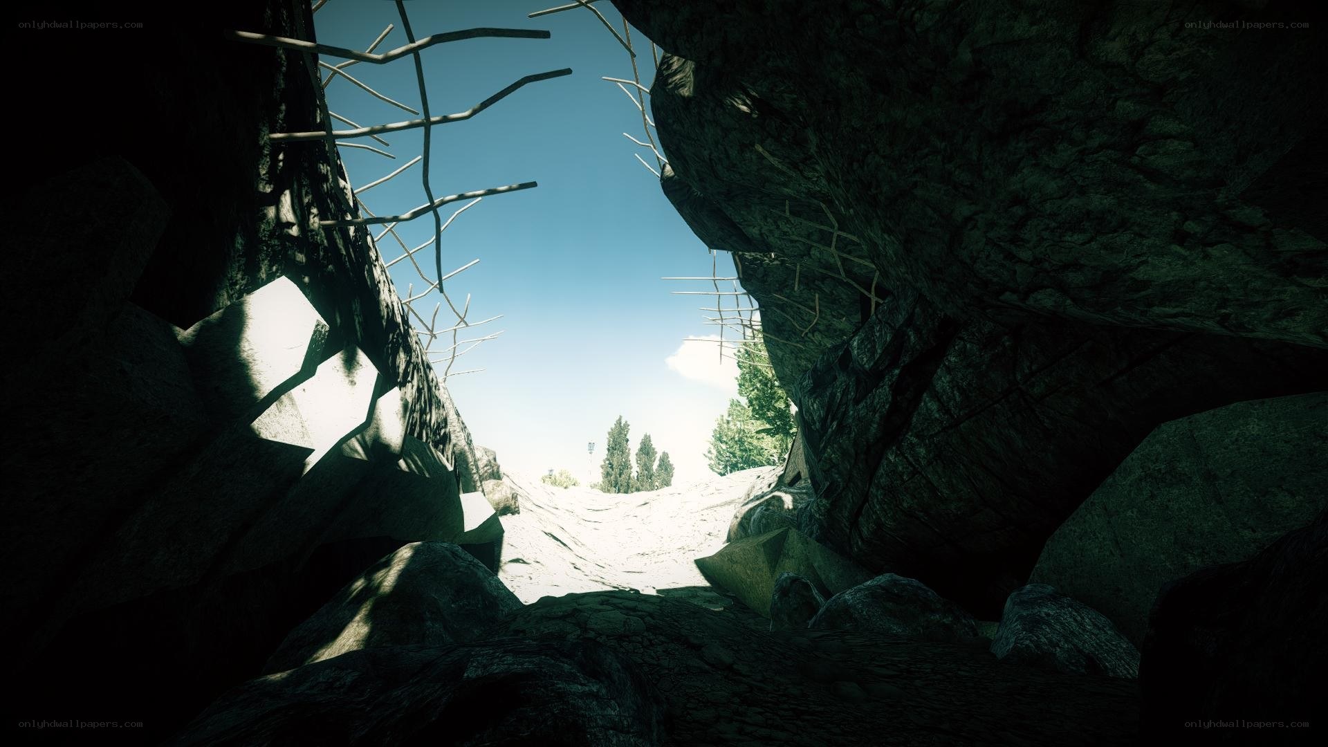 view from cave entrance