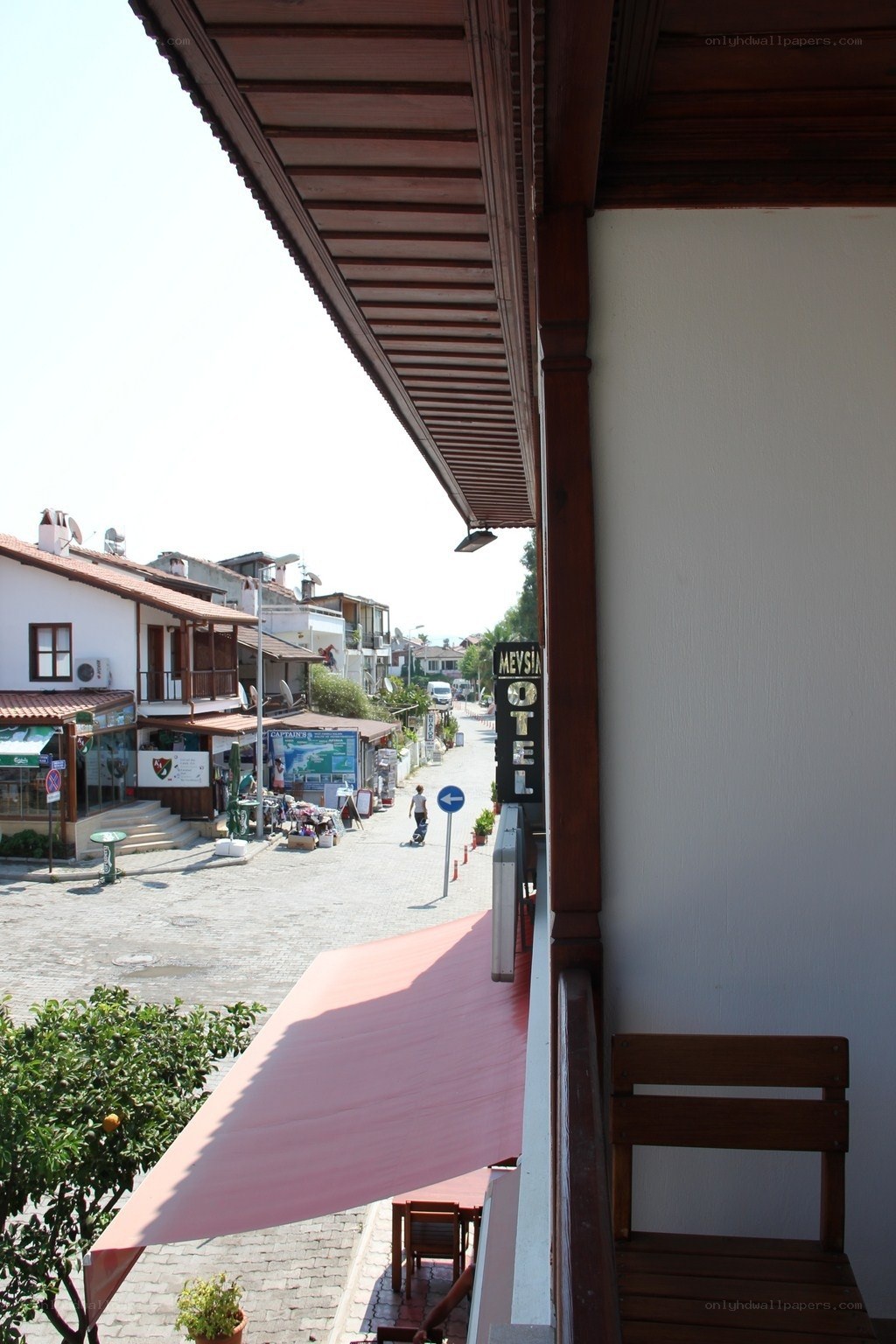 View from hotel balcony