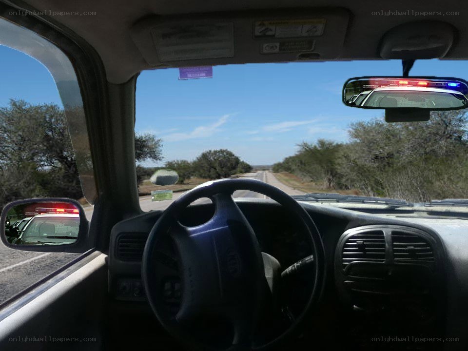 view from inside a car on a road