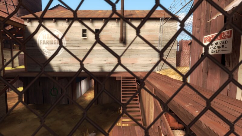 view through chain-link fence