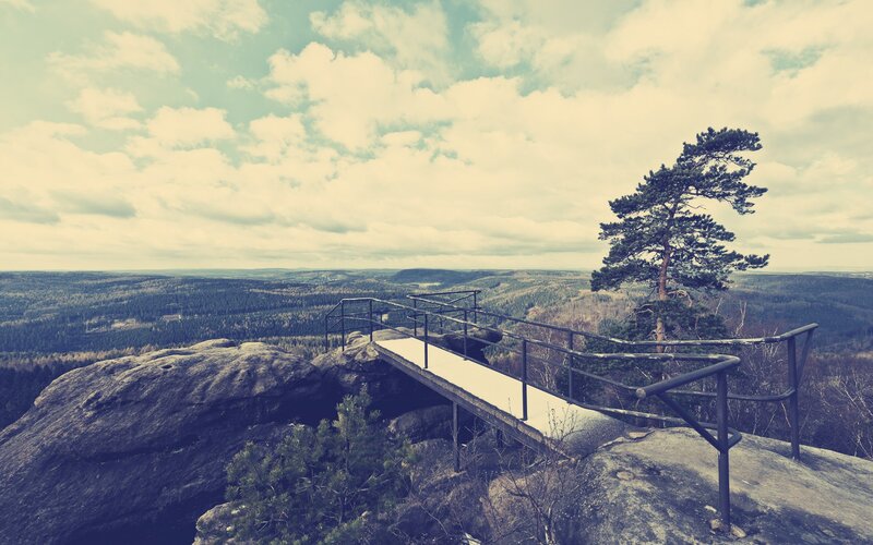 Viewpoint on a rocky cliff