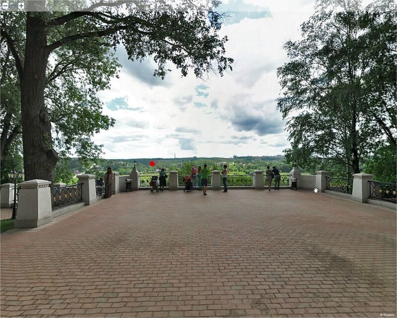 Viewpoint with people and trees