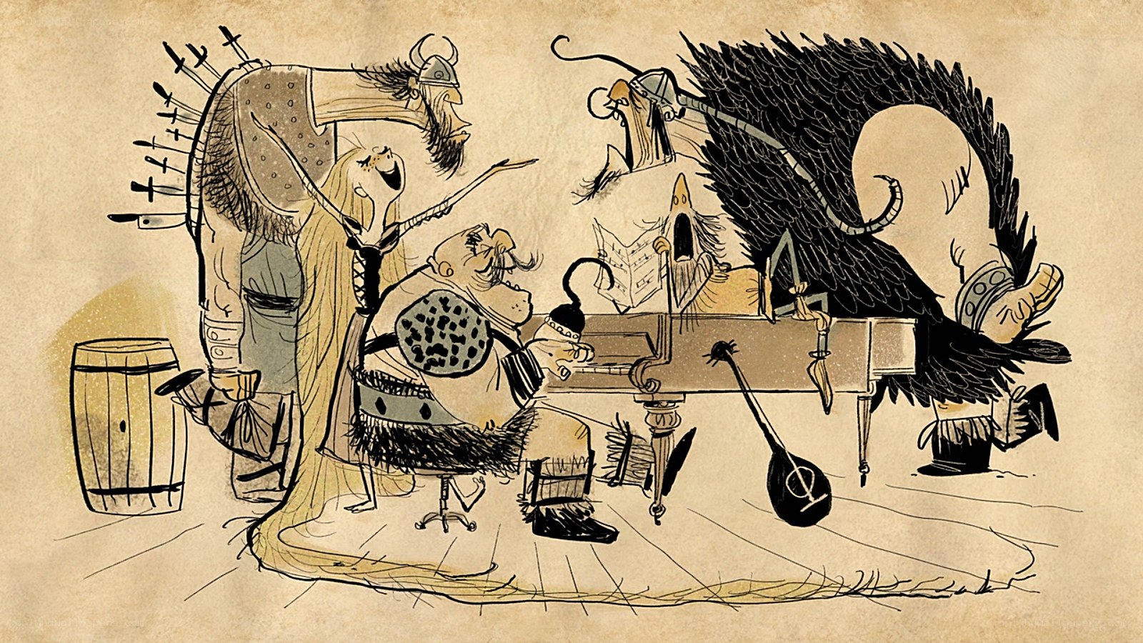 Viking band playing music