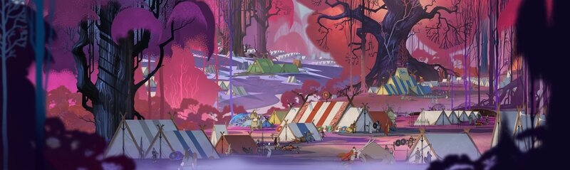 Viking Camp in Forest