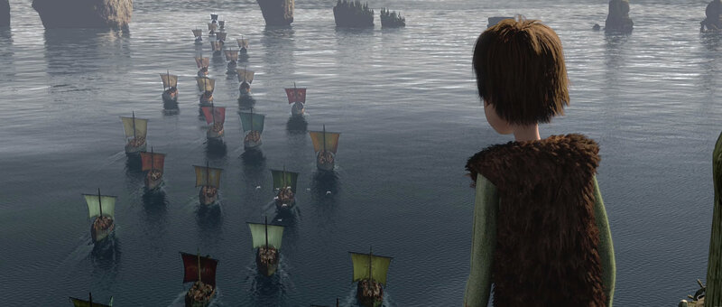 viking fleet approaching