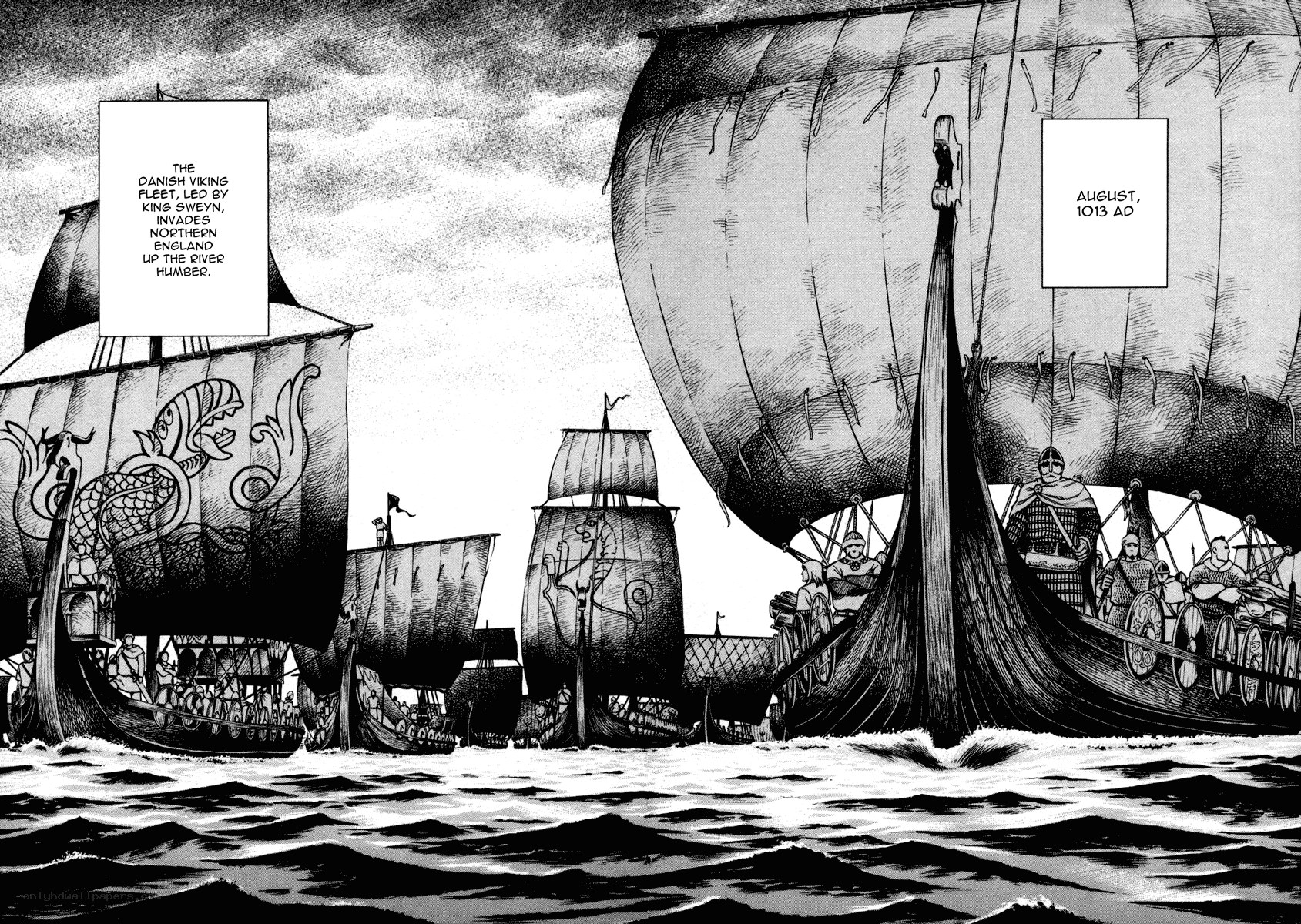 Viking fleet invades England