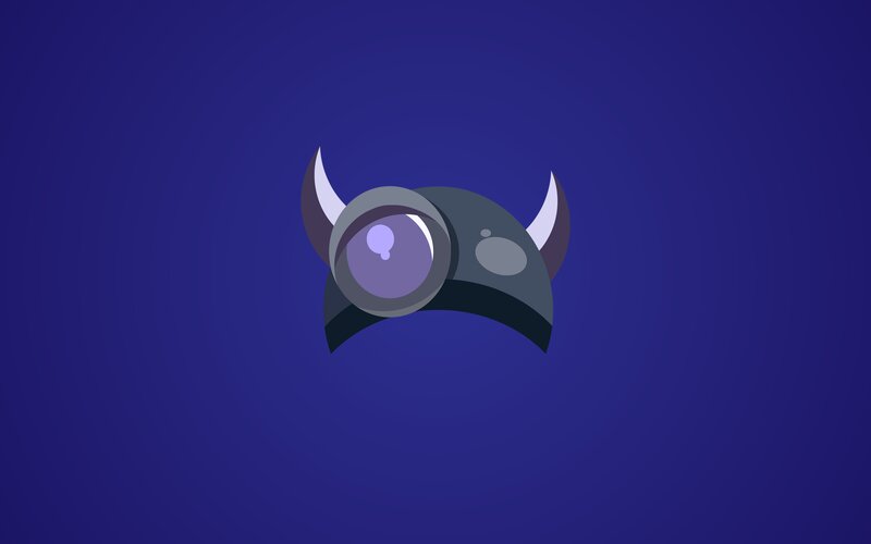 Viking Helmet with Camera — Blue