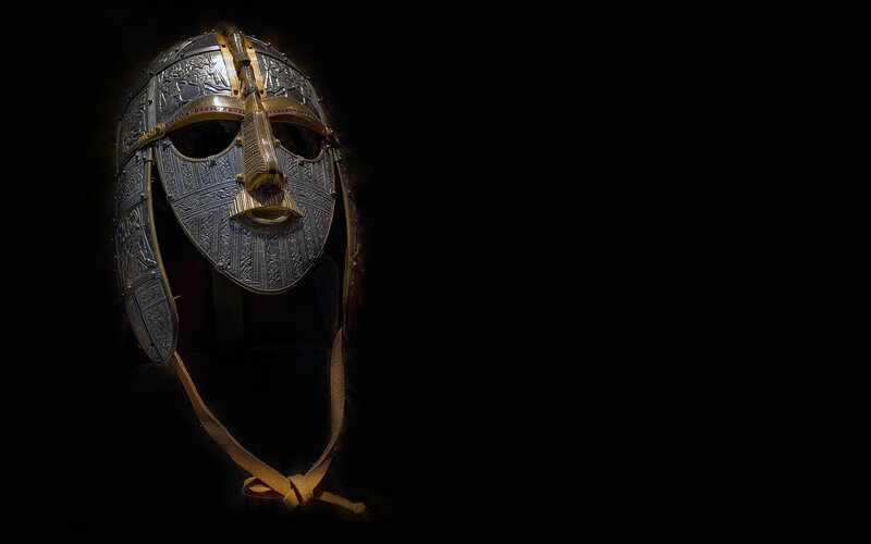Viking helmet with face mask