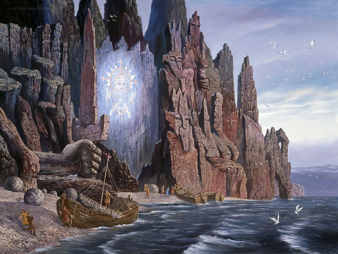 Viking landing at sacred site