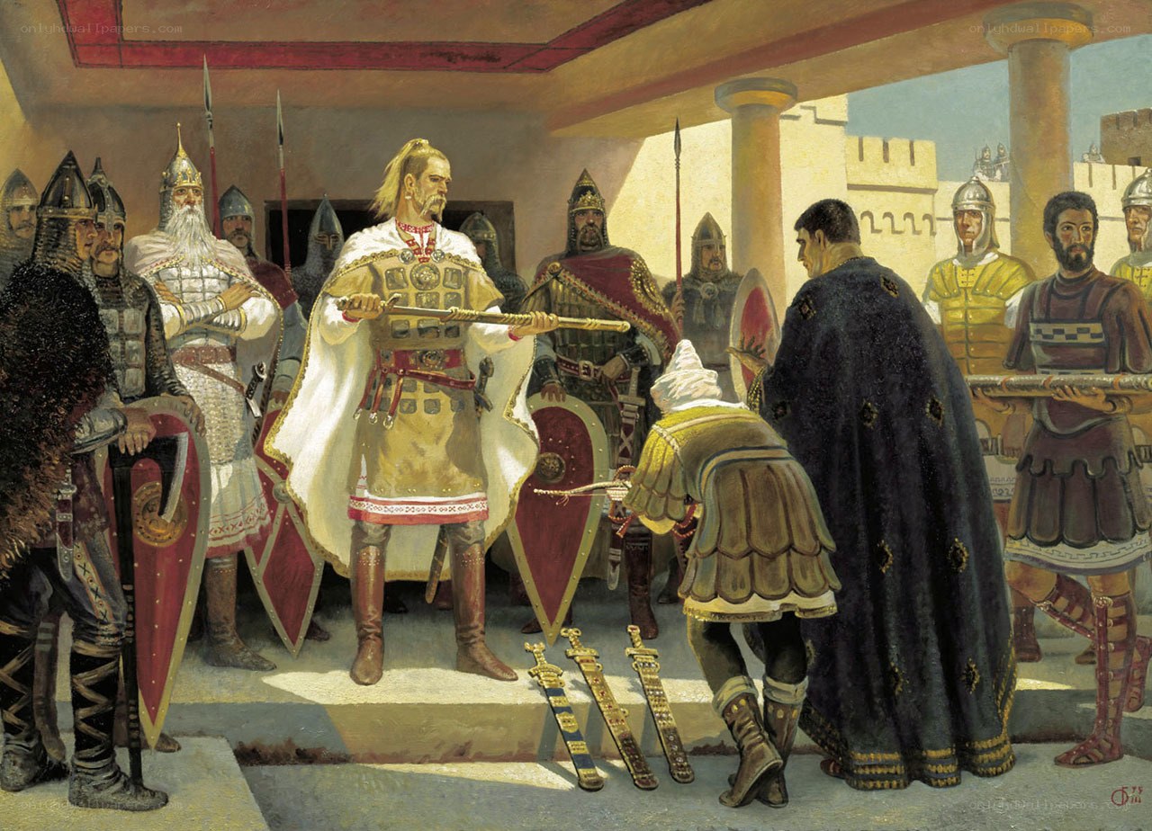 Viking leader in a palace