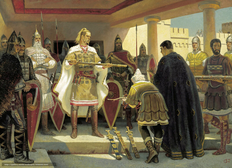 Viking leader in a palace