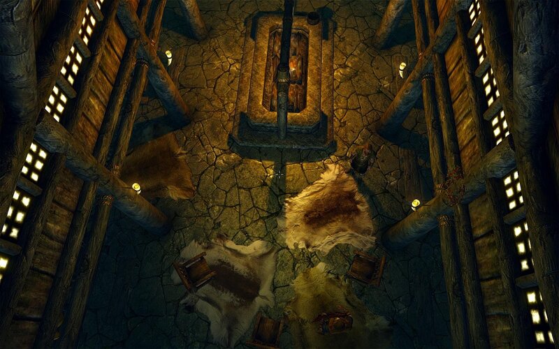 Viking longhouse interior