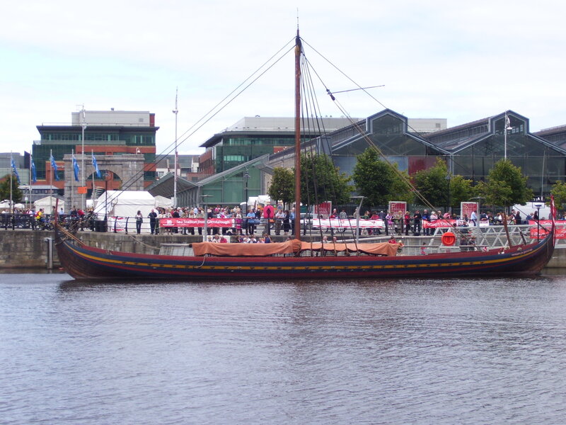 Viking ship at dock