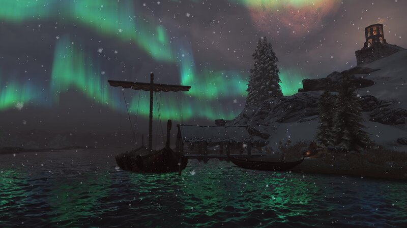 Viking Ship at Night