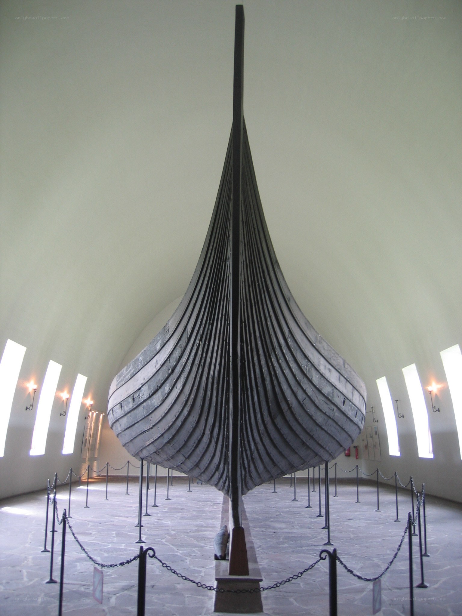 Viking ship in museum