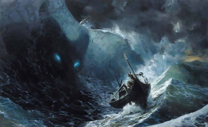 Viking Ship in Storm