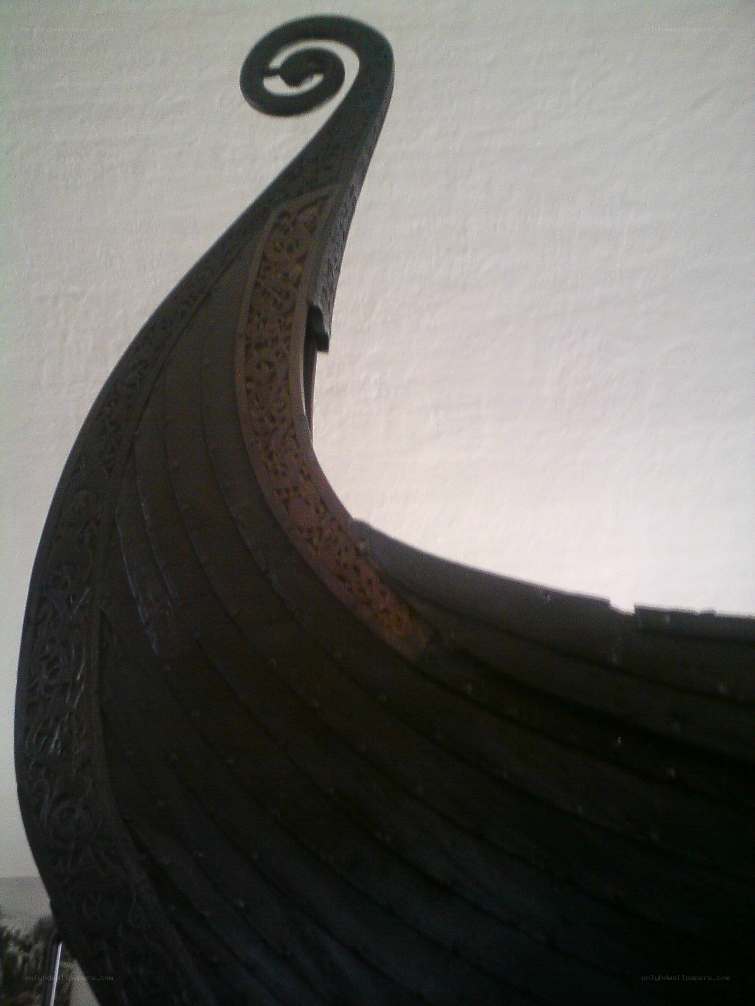 Viking ship prow detail