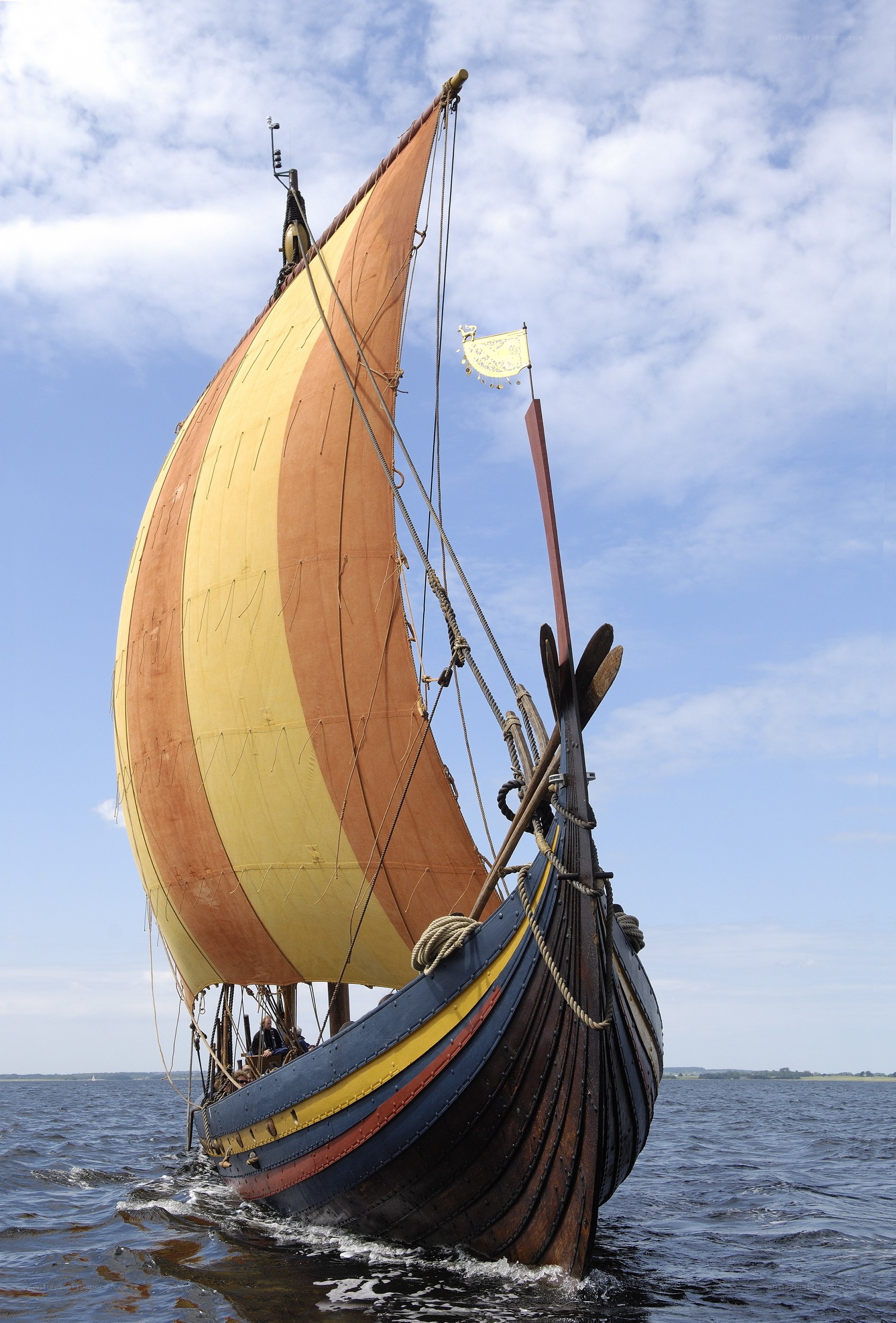 Viking ship sailing on the water