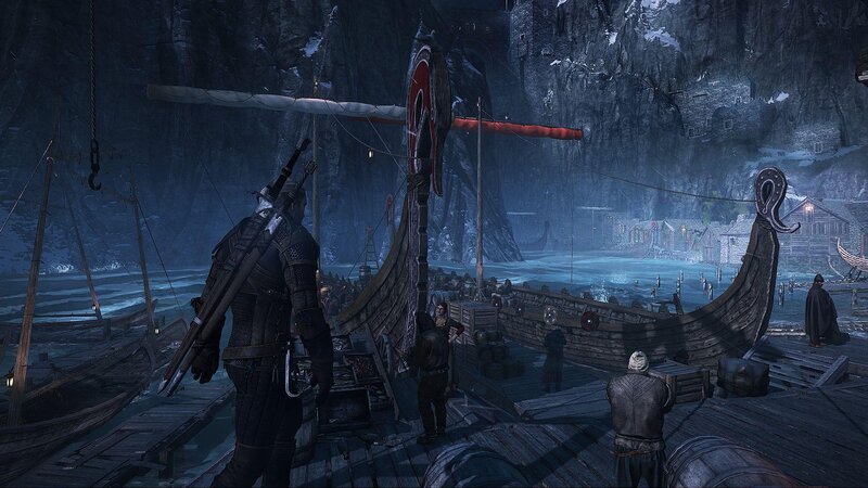 Viking shipyard at night