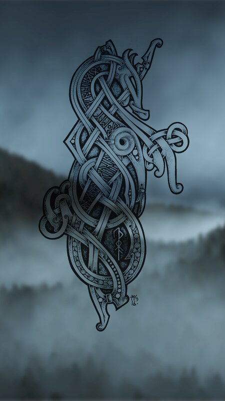Viking-style Knotwork Dragon