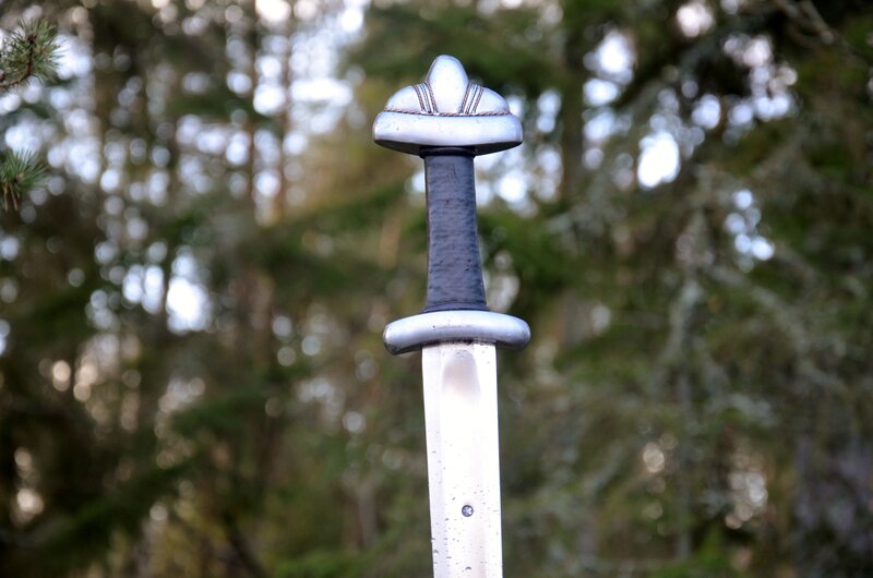 Viking sword in forest
