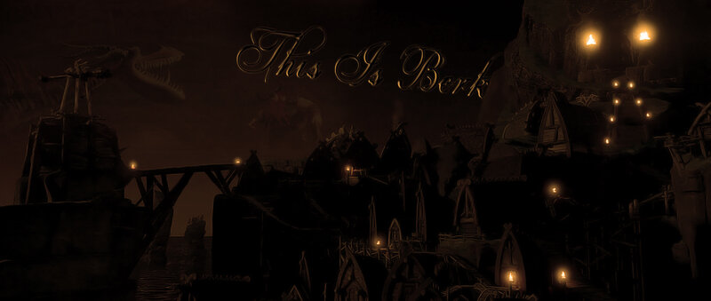 Viking Village at Night — Black