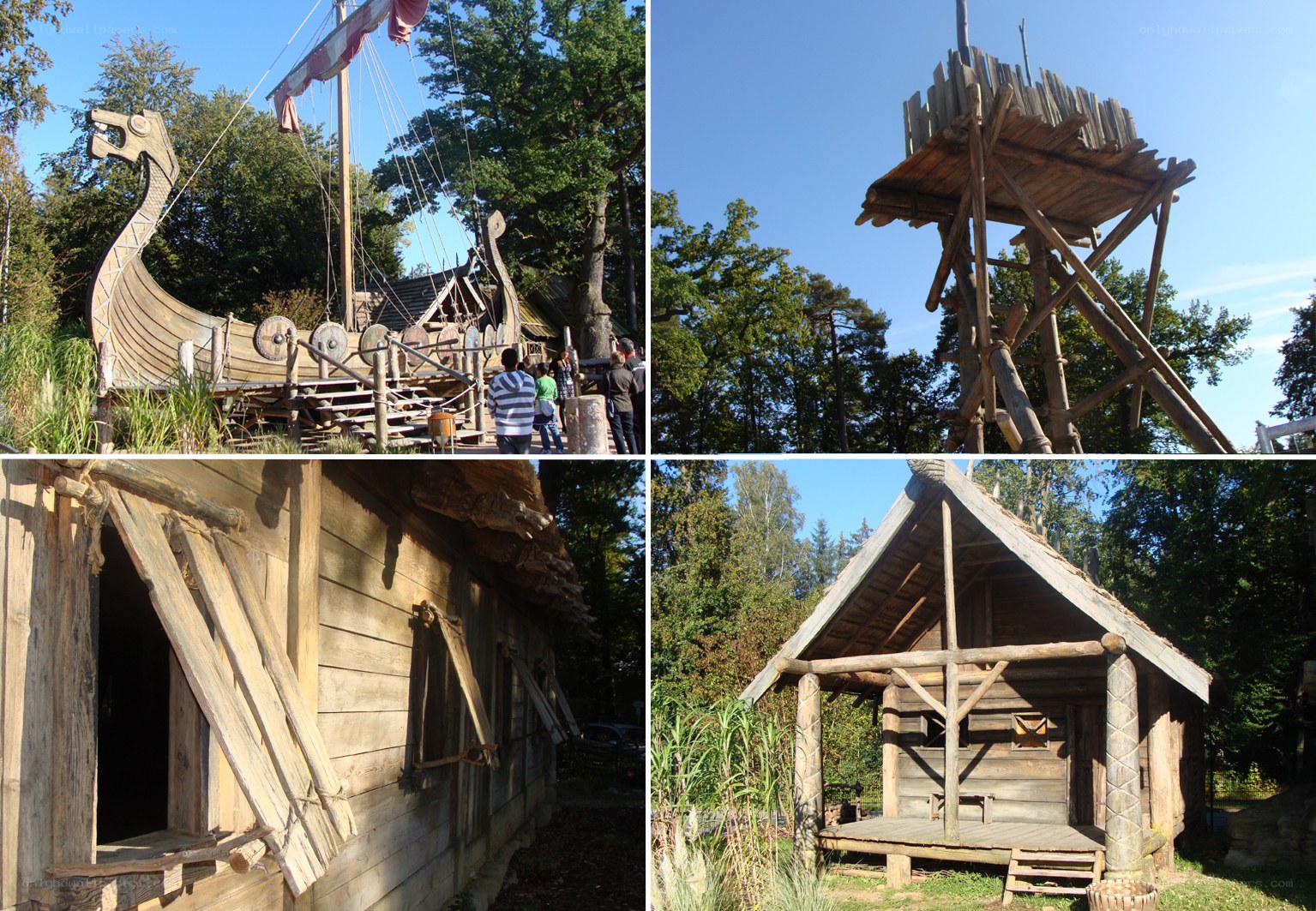 Viking village exhibits