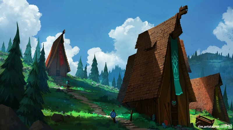 Viking Village in Forest
