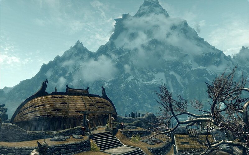 Viking village in mountainous region