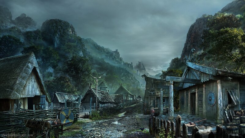 Viking Village in Mountains