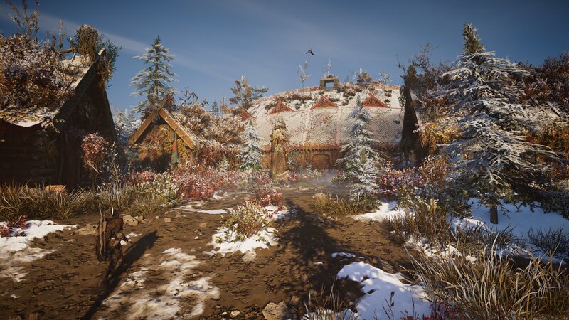 Viking Village in Winter — Brown