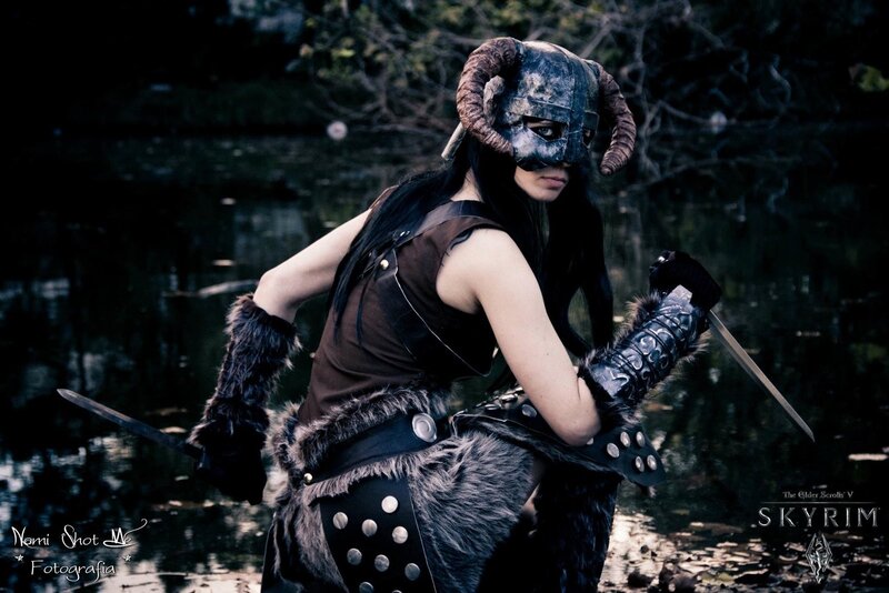 Viking warrior cosplayer