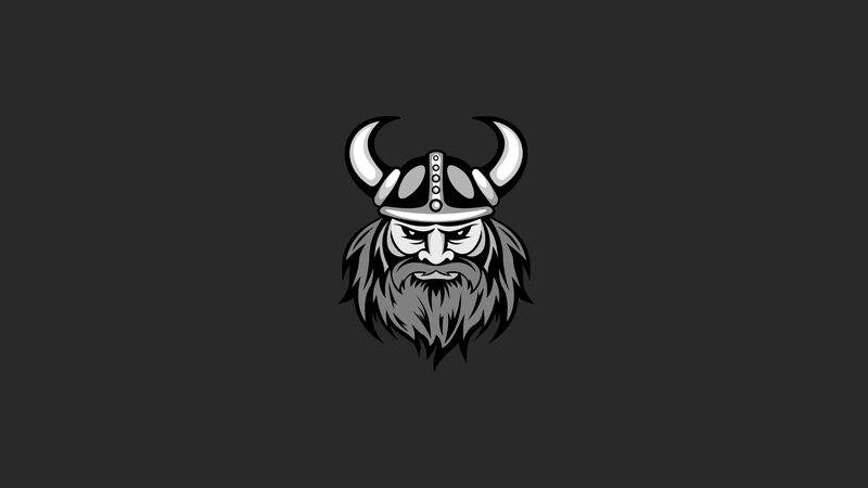 Viking Warrior Head — Black