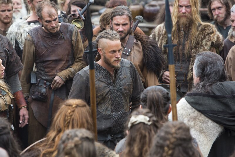 Viking warrior in a crowd