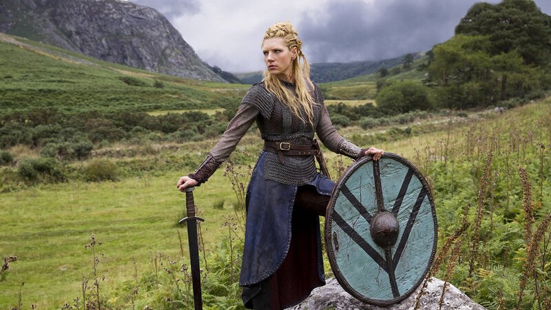 Viking warrior in a field