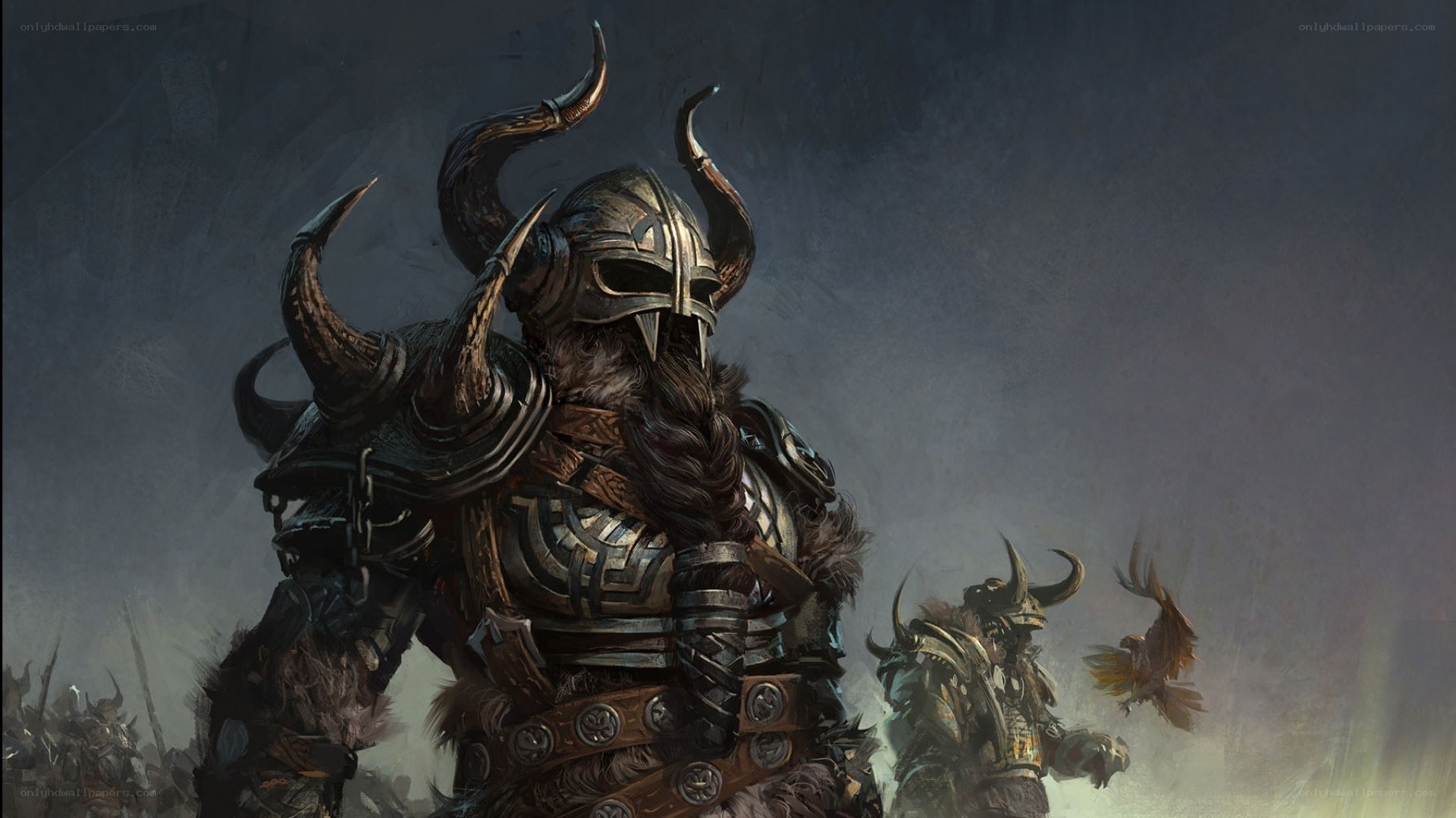 Viking warrior in armor