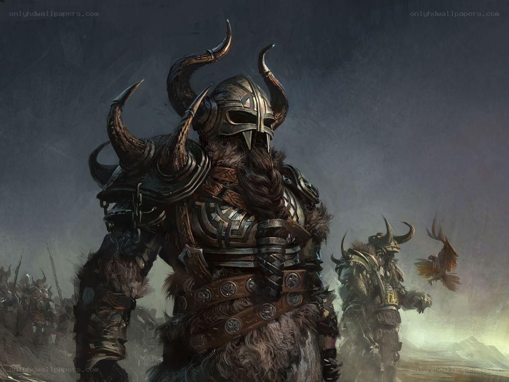 Viking warrior in armor