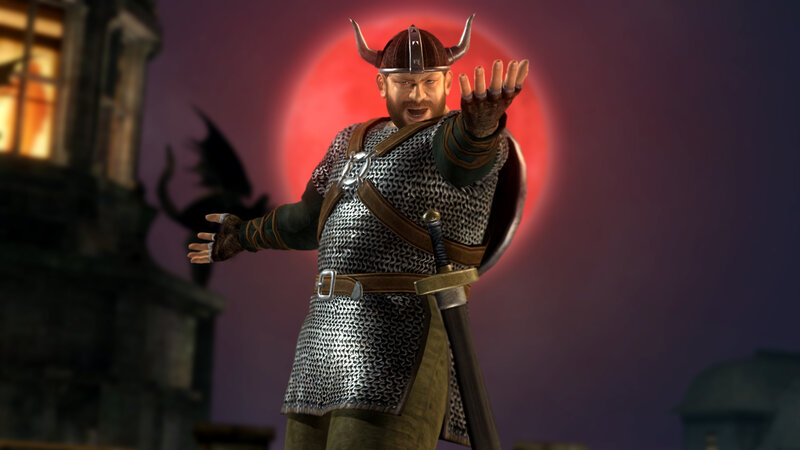 Viking Warrior in Chainmail — Purple