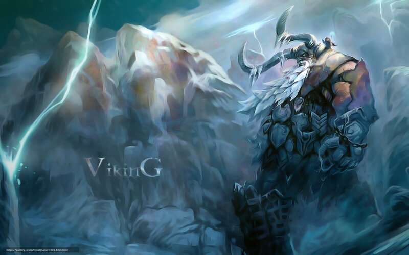 Viking warrior in storm