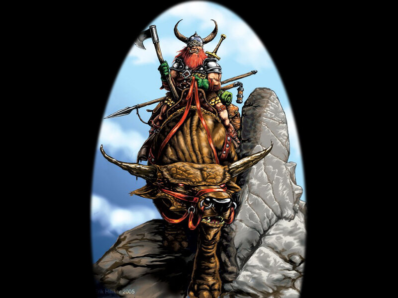Viking Warrior on Bull