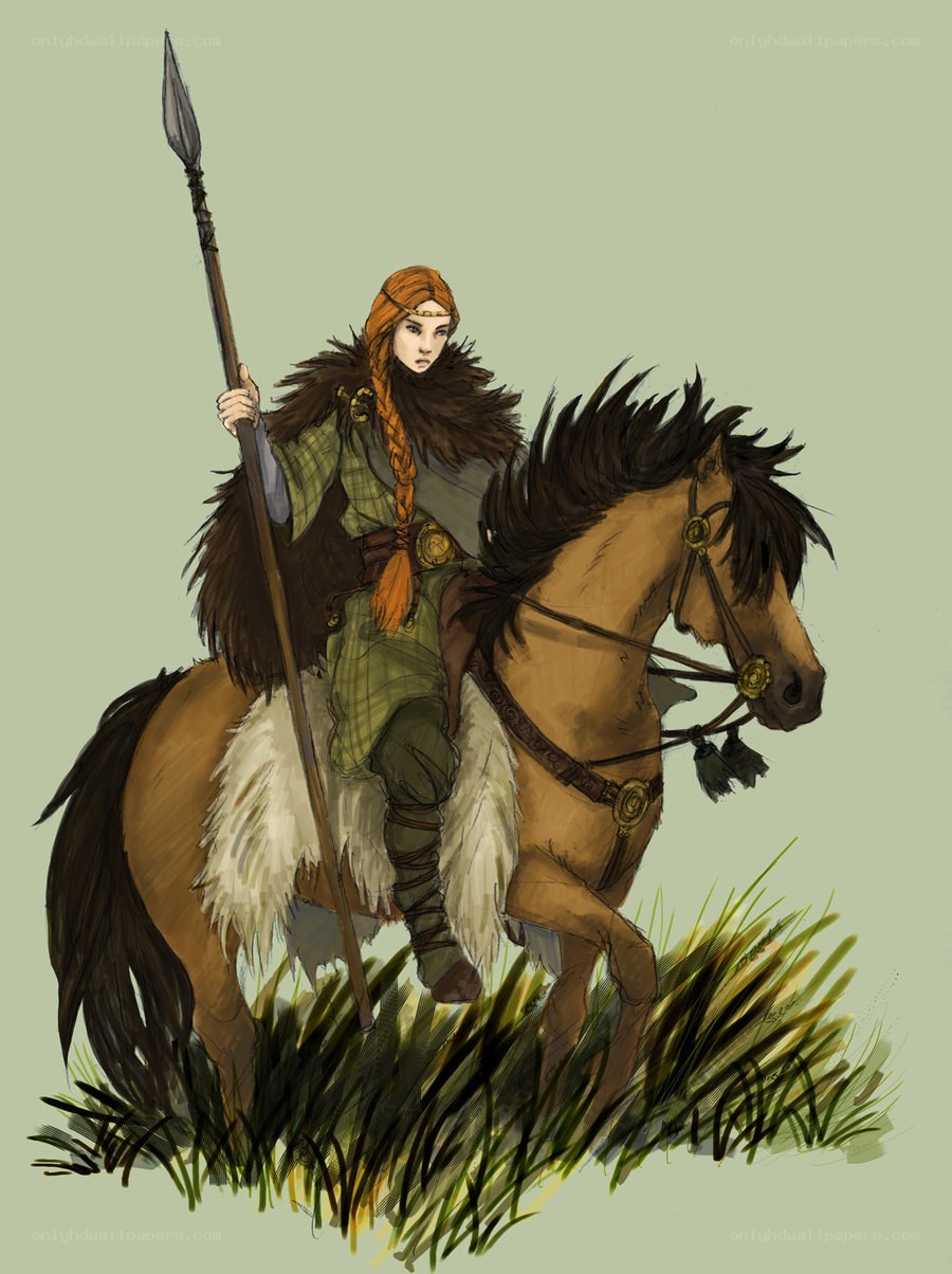 Viking warrior on horseback