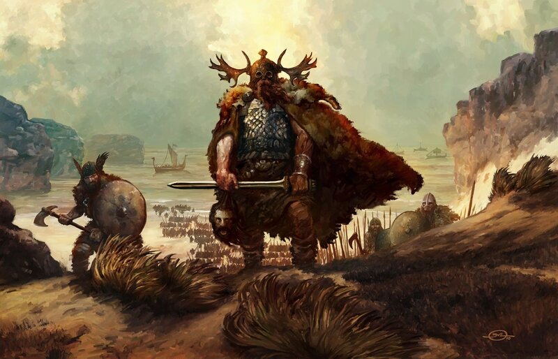 Viking Warrior with Axe — Brown
