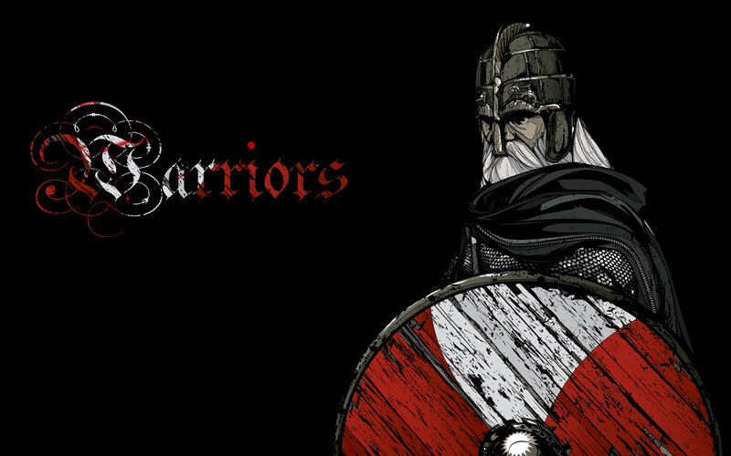 Viking warrior with shield