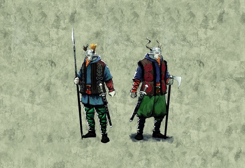 Viking warriors concept art