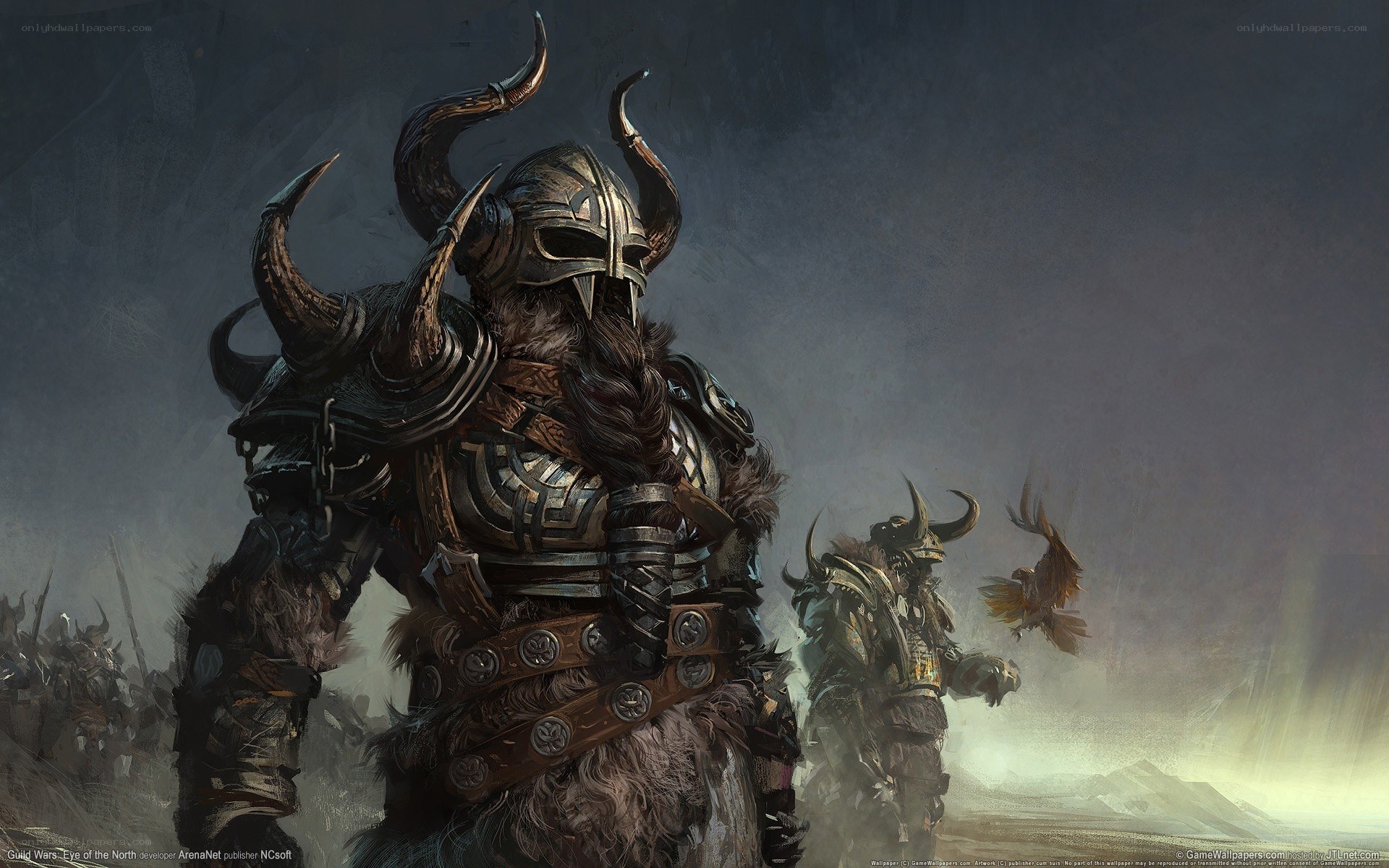 Viking warriors in battle
